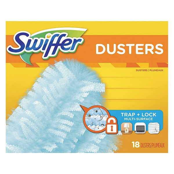 Swiffer Duster Refill, Dust Lock Fiber, Blue, PK4 99036