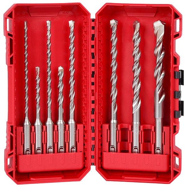 Milwaukee Tool 8 pc. 2Cutter M/2 SDSPlus Rotary Hammer Drill Bit Set