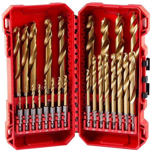 Milwaukee Tool 25 pc. SHOCKWAVE Impact Duty RED HELIX