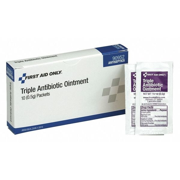 Zoro Select Antibiotic, Cream, Box, Wrapped Packets 90952 | Zoro