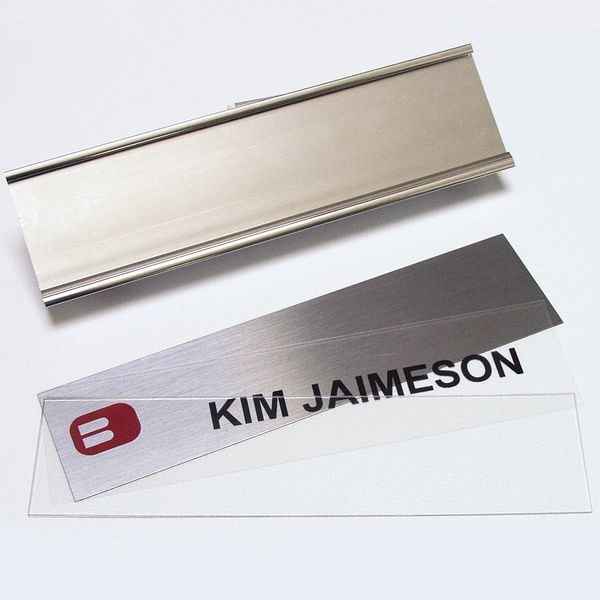 The Mighty Badge Insert, 2" x 8" Inserts, Blank Legend, PK5 904603 Zoro