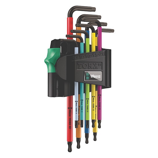 Wera Torx Key Set, 9 pcs., L Shape, Torx(R) 05024335001 | Zoro