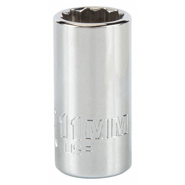 Proto 1/4 in Drive, Triple Square Metric Socket, 12 Points J4711MN Zoro