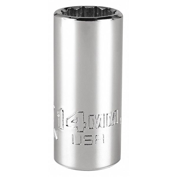 Proto 3/8 in Drive, 10mm Triple Square Metric Socket, 12 Points J5210MN