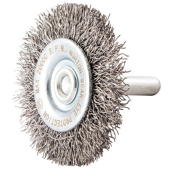 Zoro Select Wire Wheel Brush, Crimped, Carbon Steel 66252839030 Zoro