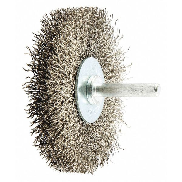 ロッド wrbrr528 NORTON Wire Wheel Brush,Crimped,Stainless Steel (66252839048
