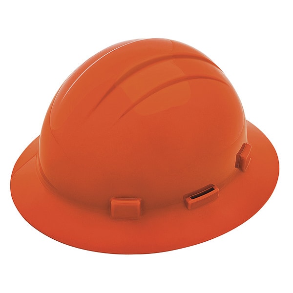 Erb Safety Full Brim Hard Hat, Type 1, Class E, Ratchet (4Point