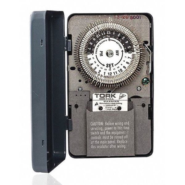 Tork Electromechanical Timer Switch, 24 hr. 8009A Zoro