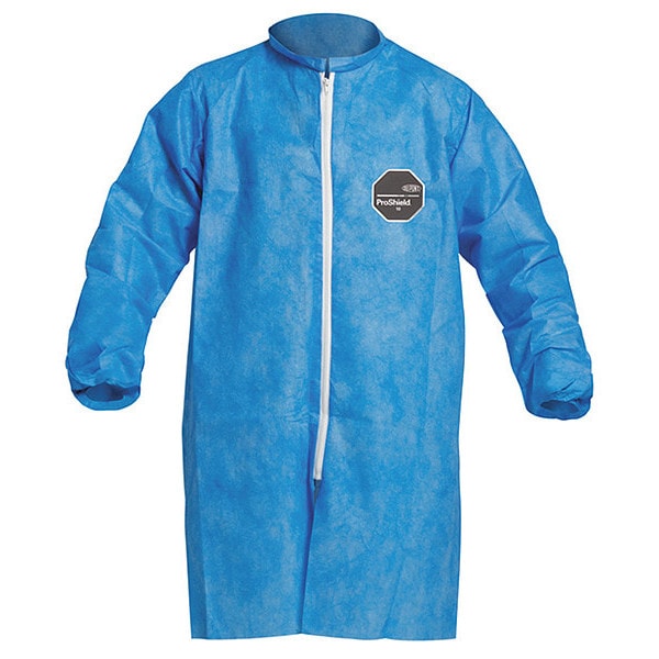 Dupont Disposable Lab Coat, L, Blue, PK30 PB271SBULG003000 Zoro