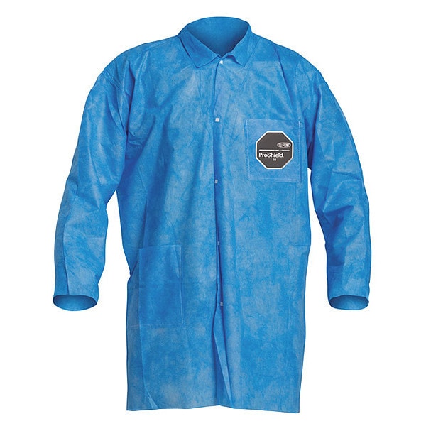 Dupont ProShield 10 Disposable Lab Coat, ProShield(R), Snaps