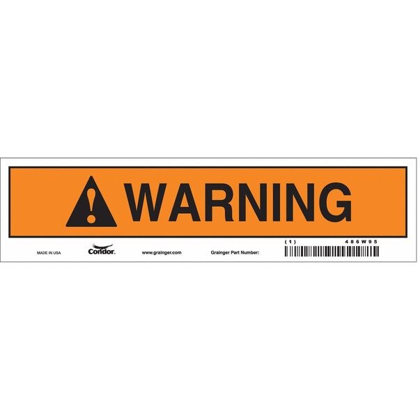 Condor Warning, 9 in W x 2 1/4 in H, Horizontal Rectangle, Vinyl ...