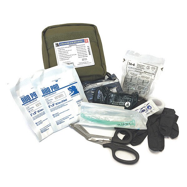 Medsource First Aid Kit, 8 Components MS-ELITE-FA200OD | Zoro