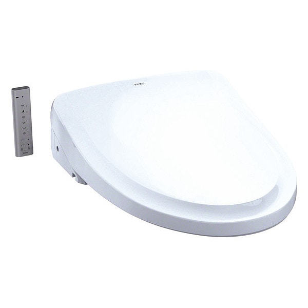 Toto Bidet Seat, With Cover, Plastic, Elongated, White SW304401 Zoro