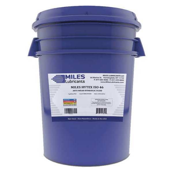 Miles Lubricants 5 gal AntiWear Hydraulic Fluid Pail 46 ISO Viscosity, 20W SAE M001000603 Zoro