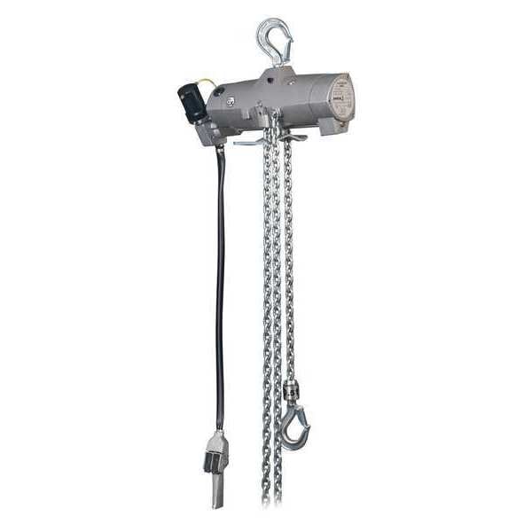 Harrington Air Chain Hoist, Pull Cord, 2000 lb., 10ft. TCW1000C210 Zoro