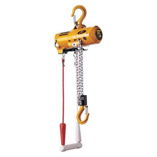 Harrington Air Chain Hoist, Pendant, 500 lb., 20 ft. TCE250PIIC20 Zoro