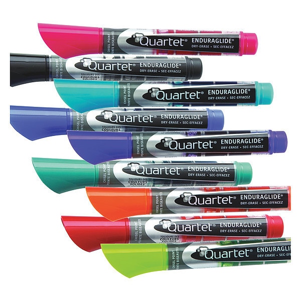 Quartet Dry Erase Marker, Chisel Tip, Assorted Colors, PK12 Low Odor