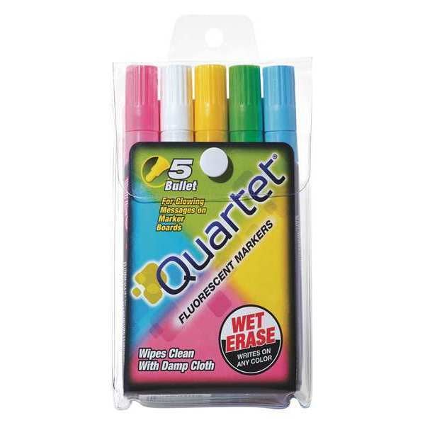 Quartet Dry Erase Marker Set, Glowwrite, Bullet tip 5090A Zoro