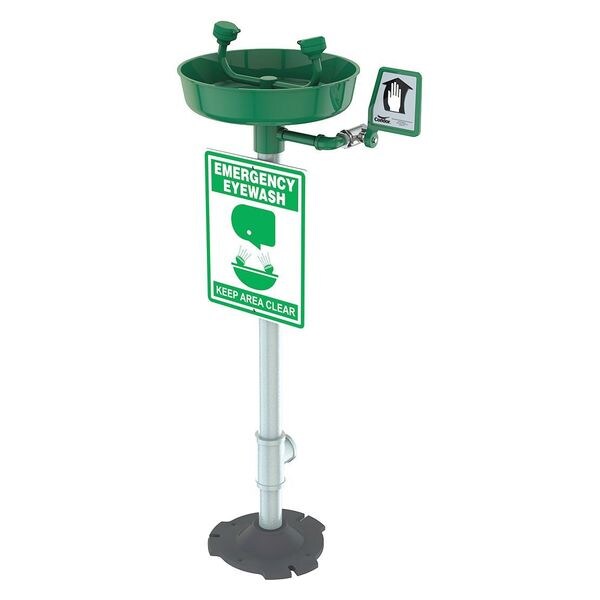 Condor Pedestal Mounted Eyewash Station ABS Plastic 49EV55 Zoro