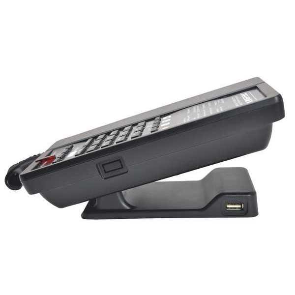 Teledex Telephone, Black, Plastic, Analog, PSTN EA110S4DU