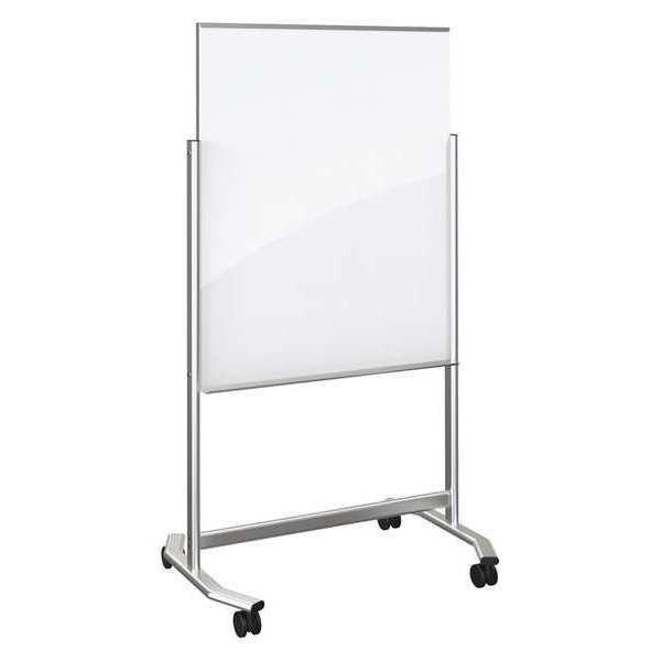 BestRite 48"x36" Glass Mobile Whiteboard, Silver Frame 74950 Zoro