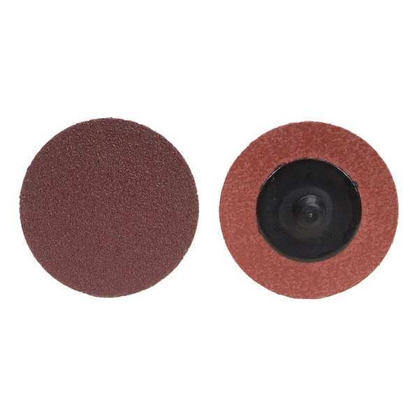 Merit Quick-Change Sanding Disc, 3 in Dia, 80 Grit, TR