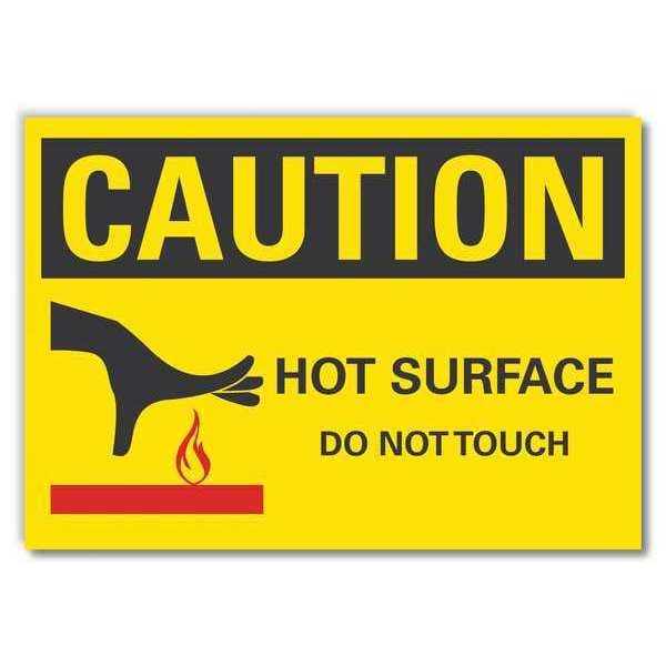 Lyle Caution Sign, 10 in Height, 14 in Width, Reflective Sheeting, Horizontal Rectangle, English LCU3-0147-RD_14x10