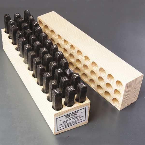 YOUNG BROS. STAMP WORKS Steel Stamps Set,2-1/2