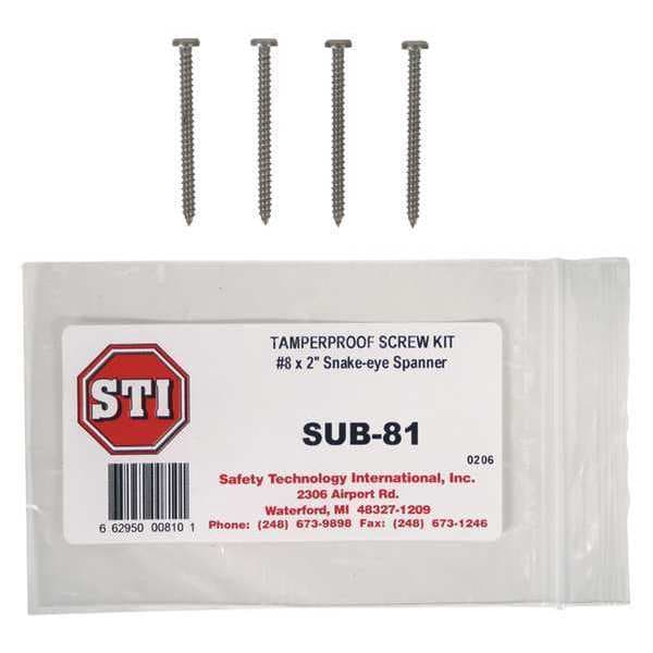 Sti Snake Eye Screws, 2In, 4 Stainless Steel KIT81 Zoro