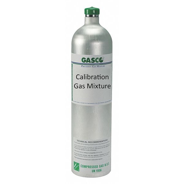 Gasco Calibration Gas, Carbon Monoxide, Methane, Nitrogen, Oxygen, 58 L
