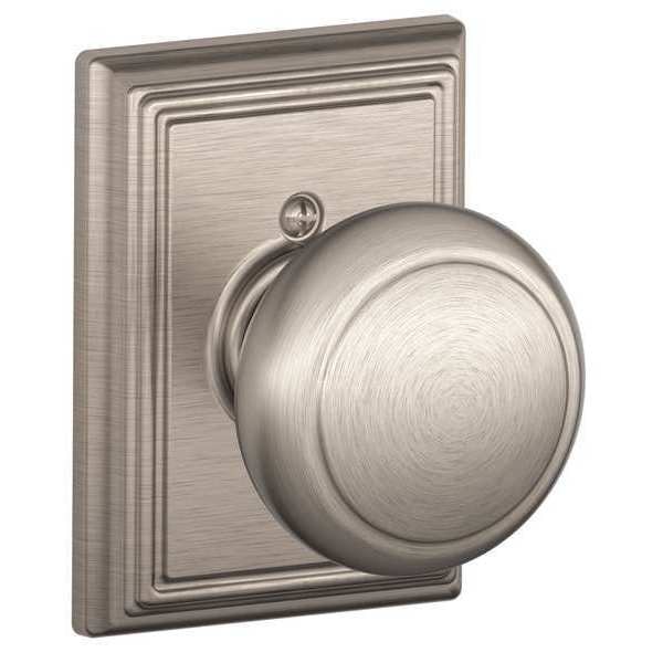 Schlage Satin Nickel Dummy Knob Lockset, Andover/Addison F170 AND 619