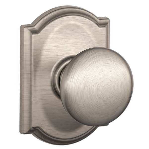 Schlage Satin Nickel Passage Knob Lockset, Plymouth/Camelot F10 PLY 619