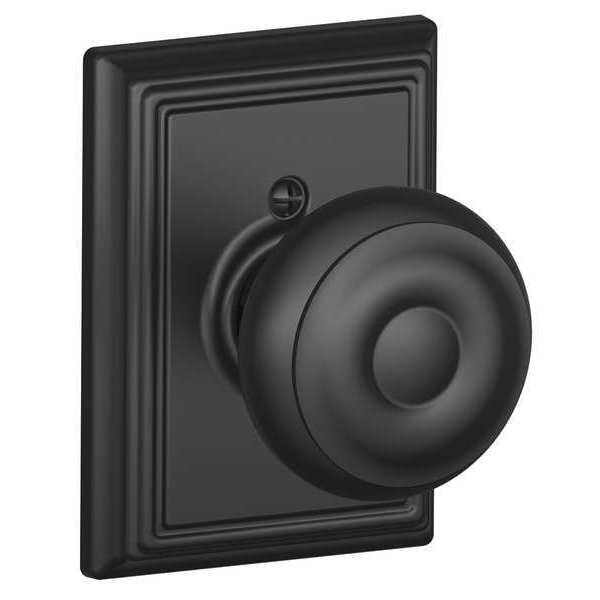Schlage Matte Black Dummy Knob Lockset, F170 GEO 622
