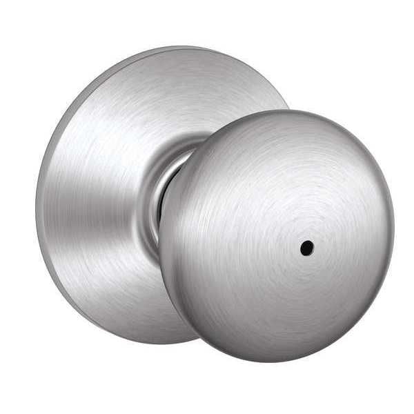 Schlage Knob Lockset, Mechanical, Privacy, Grd. 2 F40 PLY 626 Zoro