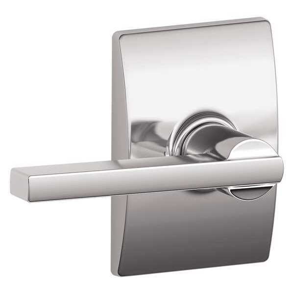 Maniglia Per Porta Interna Schlage Latitude F10 LAT 619 - Satin Nickel, Funzione Passaggio
