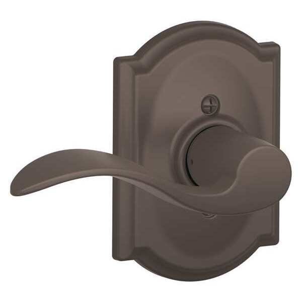 Schlage Oil Rubbed Bronze Dummy Lever Lockset, Accent/Camelot, Right Hand F170 ACC 613 CAM RH