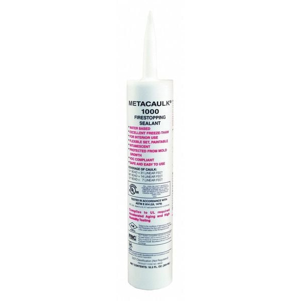Metacaulk Fire Barrier Sealant, Caulk Gun, 10.3 oz. 66640 Zoro