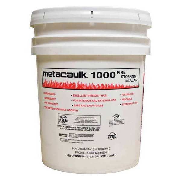 Metacaulk Fire Barrier Sealant, Pail, 5 gal. 66309 Zoro
