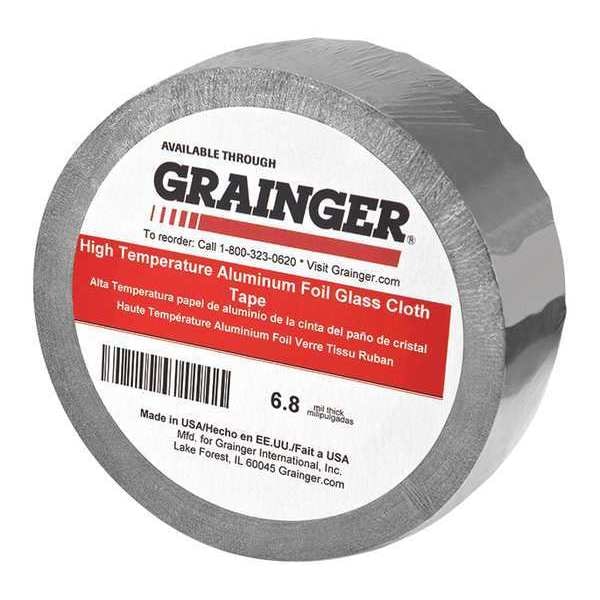 Zoro Select Foil Tape, Silicone, 36 yd. L, 1