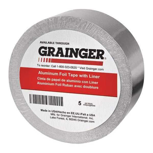 Zoro Select Foil Tape, Silver, 60 yd. L, 1/2" W, PK72 TC625L Zoro