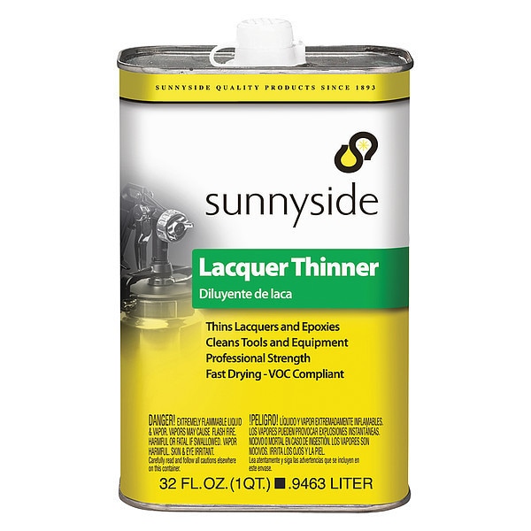 Sunnyside Lacquer Thinner, 1/4 gal., VOC 24g/L 47732 | Zoro