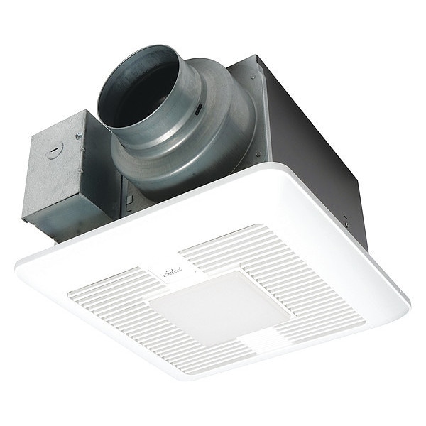 Panasonic Bathroom Fan, 50/80/110 cfm cfm, 4 in or 6 in Duct Dia., 120V ...