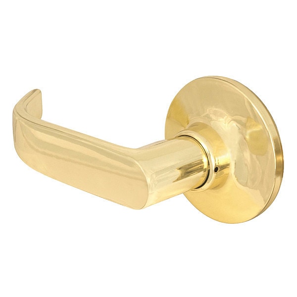 Master Lock Lever Lockset, Polished Brss, Return Style RL0503BOX