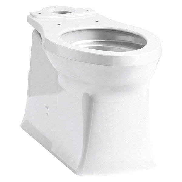 Kohler Toilet Bowl, 1.28 gpf, Gravity Fed, Floor Mount, Elongated