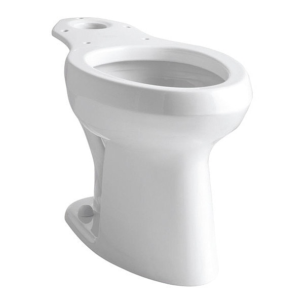 Kohler Toilet Bowl, 1.6 gpf, Gravity Fed, Floor Mount Mount, Elongated