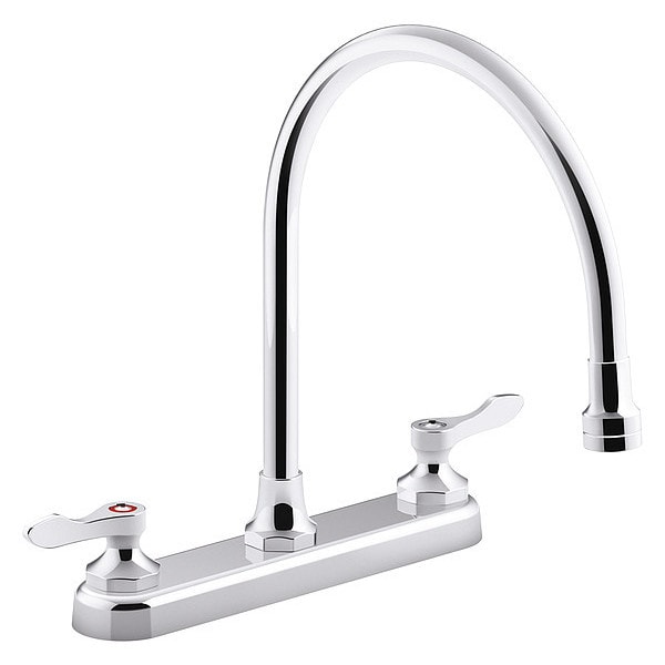 Kohler Manual, 8" Mount, Gooseneck Kitchen Faucet K810T704AFACP Zoro