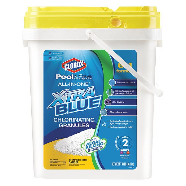 Clorox Pool & Spa 24340CLX 152.33 Chlorine, Granular, 40 lb., White