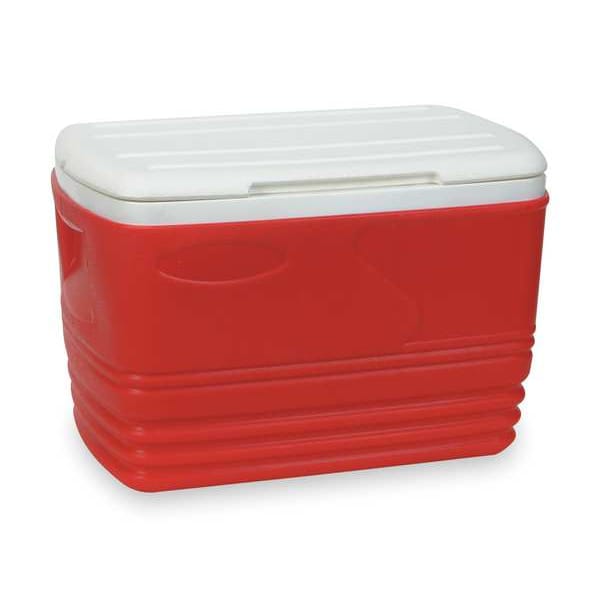 Zoro Select 4AAP6 $37.73 Full Size Chest Cooler, 32 qt., Red | Zoro.com