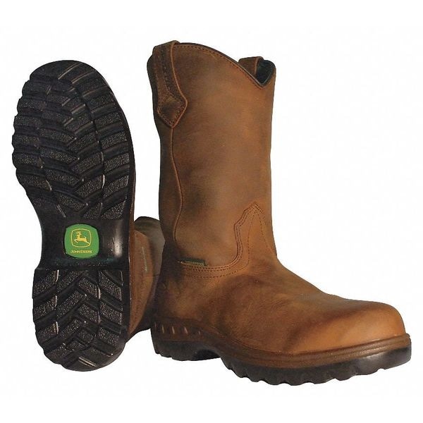 John Deere Wellington Boots, Pln, Mens, 11-1/2, Tn, PR JD4504 11.5M