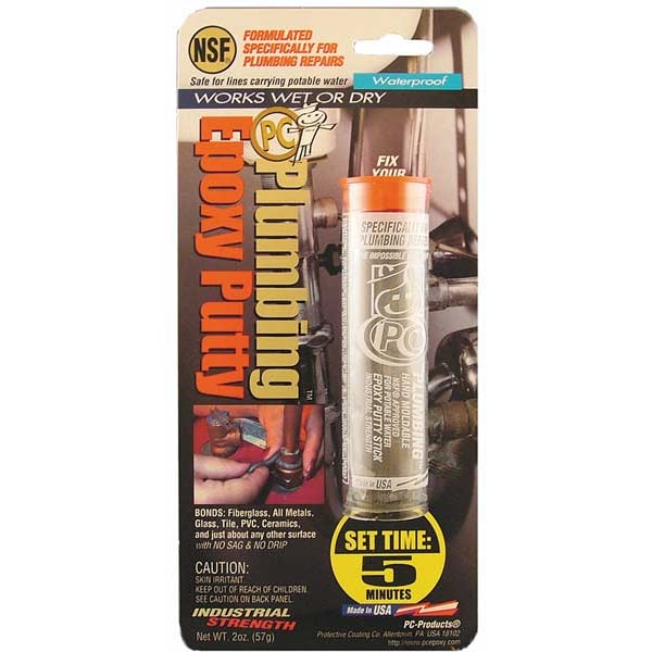 Pc Products Gray Epoxy Plumbing Putty, 2 oz. Package 025598